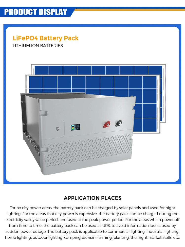 48V/300ah LiFePO4 Storing Solar Panel Energy Battery Pack for Reserve Emergency Power Electricity