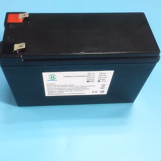 Bateria recarregável de armazenamento solar 12V 7ah lítio LiFePO4 com BMS e PVC