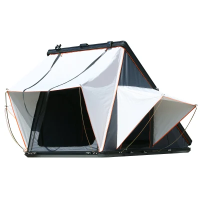 Tenda Trustmade Triângulo Alumínio Preto Concha Dura Cinza Rooftop Tenda Scout PRO Series